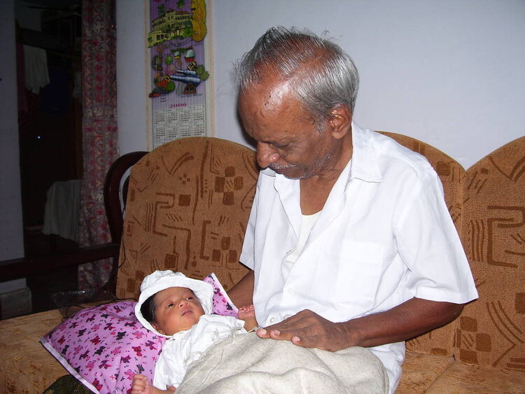 Disha with paternal Grand-Pa