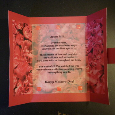 Birthday Card for Auntie Mill - inside