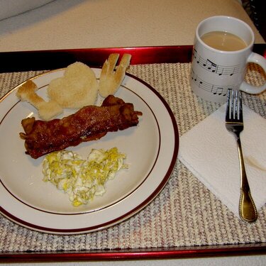 Valetine breakfast in bed