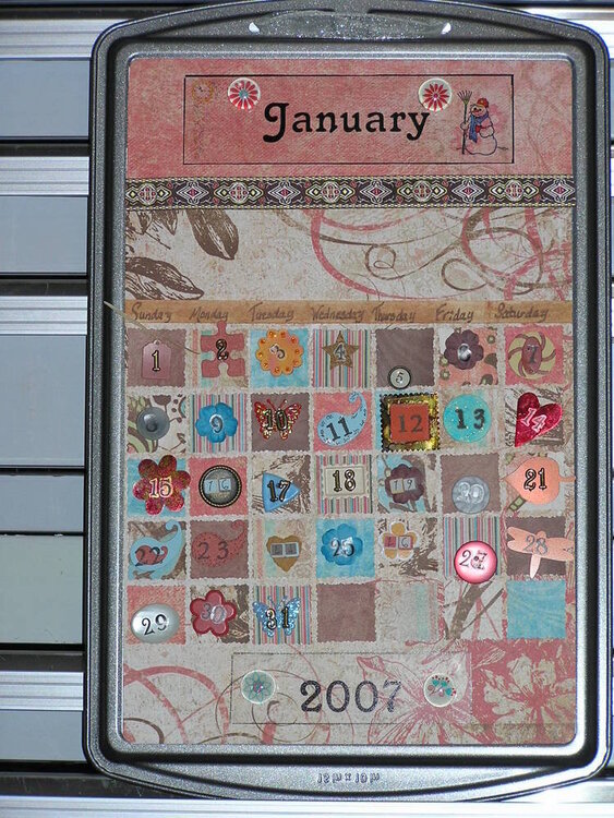 Cookie Sheet Calendar View #1