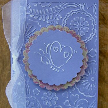 Embossed and sanded card