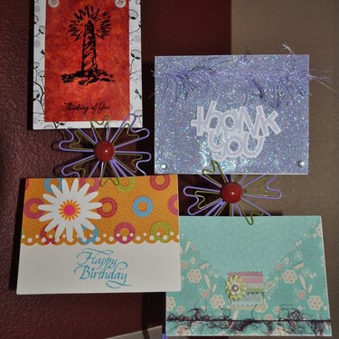 Cards from Lucyladiebug ( Donna ) Monthly card swap