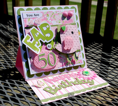 You Are Fab at 50 Easel Birthday Card