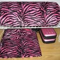Pink and Black fur Cricut Cover