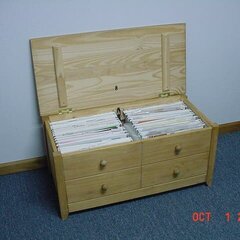 Wood 12x12 Paper Storage Box