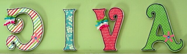 Diva - Altered Wooden Letters