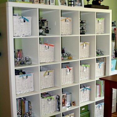 Scrapbook Room - IKEA Shelves