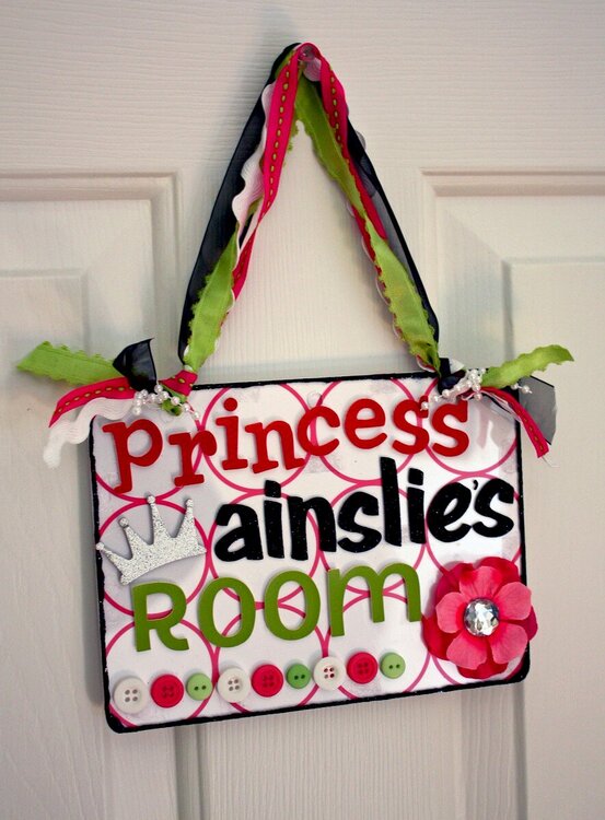 Acrylic Door Hanger - Princess Ainslie&#039;s Room