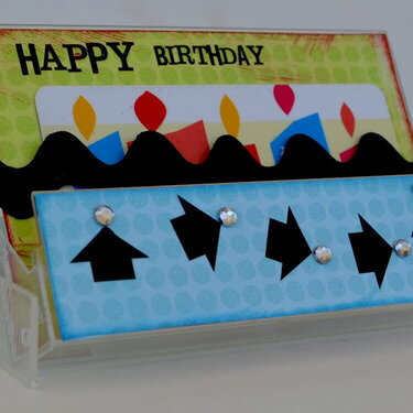 &quot;Birthday Wishes&quot; Cassette case gift card holder (inside view)