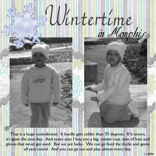 Wintertime in Memphis - Jan. Monthly Theme Challenge