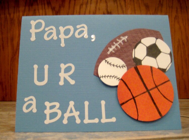 Fathers Day card - ball