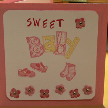 Front of Baby girl card