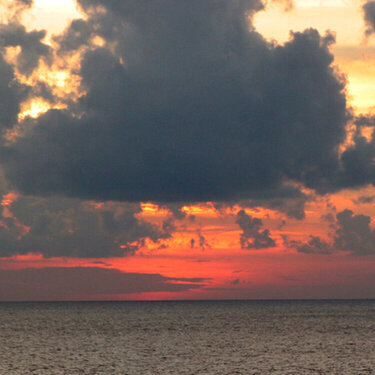 Sunset leaving Cozumel