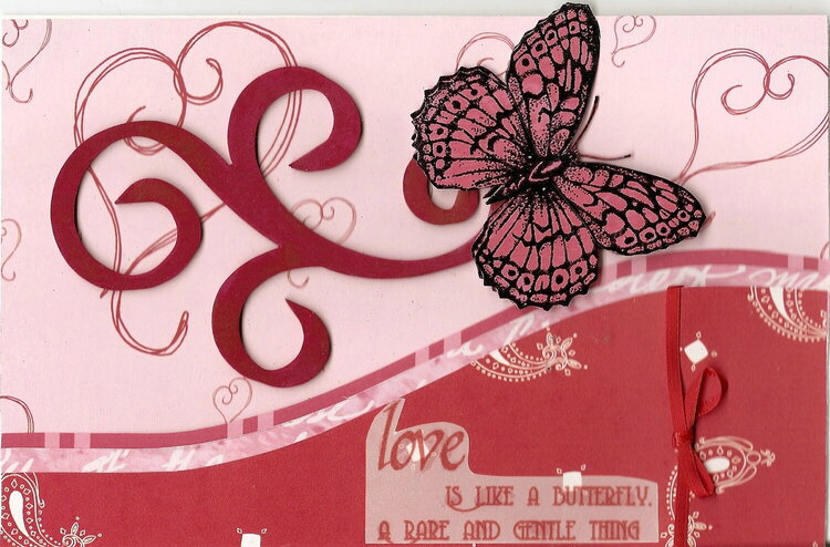 Butterfly Valentine in Red