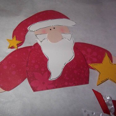 Santa Paper Piecing and Mini Box for Disneylisa&#039;s Christmas Stack Swap