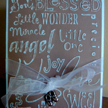 Embossed Baby Card