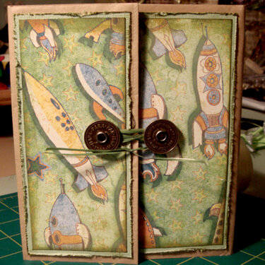 altered paperbag to card...