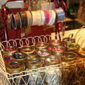 Ribbon Storage in Mason Jars and double Paper Towel Holder