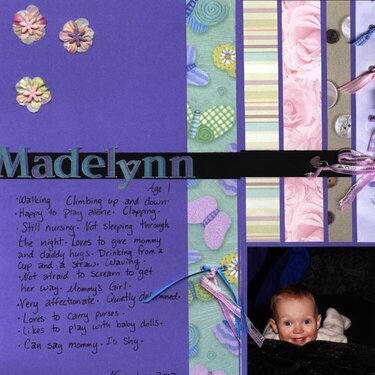 *DW* January  4th ~ Maddie Age 1 ~