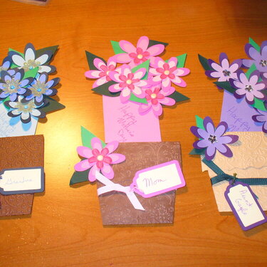 Flower Pot Card - Mothers Day inside