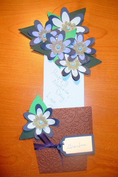 Flower Pot Mother&#039;s Day Card inside - Grandma