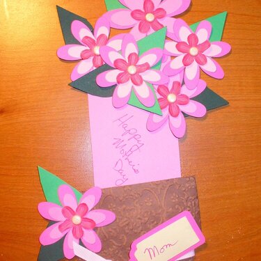 Flower Pot Mother&#039;s Day Card inside