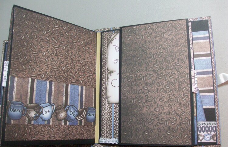 Inside Tri Fold Pages With Pockets and Magnet Enclosure