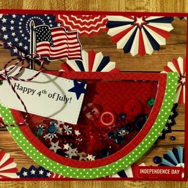 2020 4th of July shaker card
