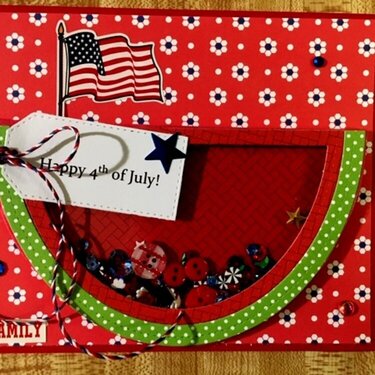 4th of July Shaker Card
