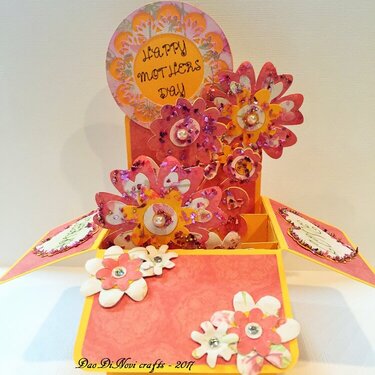 Happy Mother's Day Flower Pop Up Card Front