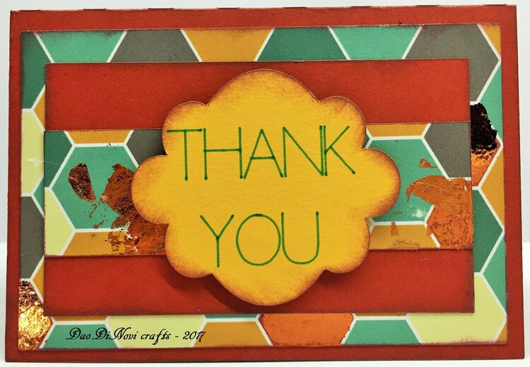 Thank you note - foil