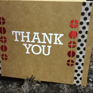 Thank you  card