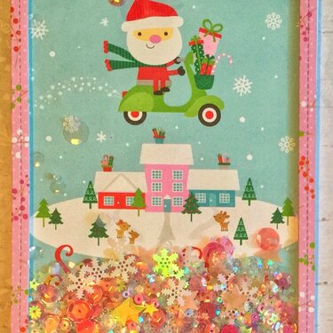 Christmas Santa Shaker Card