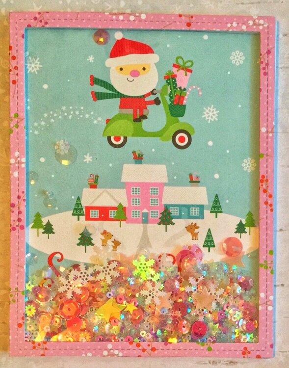 Christmas Santa Shaker Card