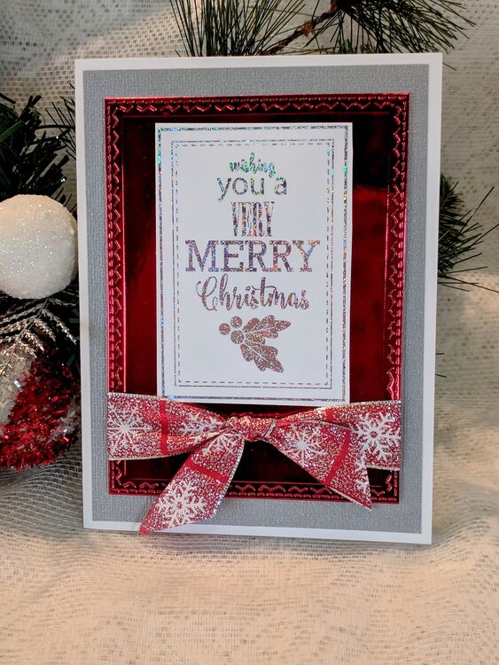 Merry Christmas Red Foil Card