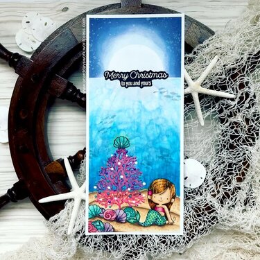 Mermaid Christmas Under the Sea With a Coral Tree