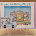 Treat Truck  shaker birthday card
