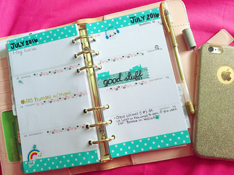 Teal Planner Layout