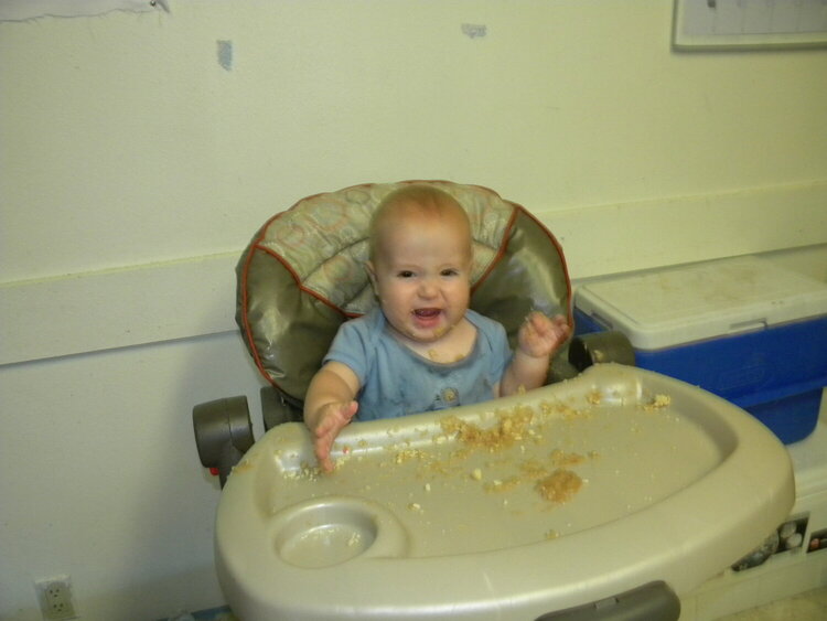 Baby darin in the high chair