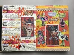Art journal page using the new dylusions paint. They are a…