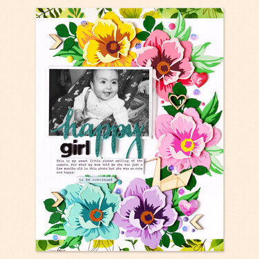 Happy Girl Layout | Altenew