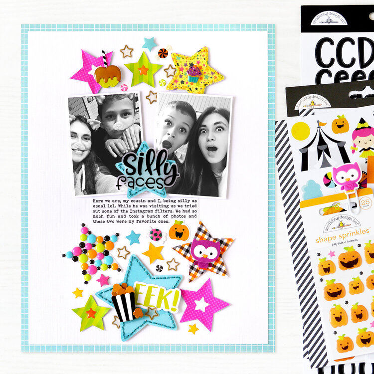 Silly Faces Layout | Doodlebug Design