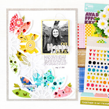 Oh Happy Day Scrapbook Layout | Jillibean Soup