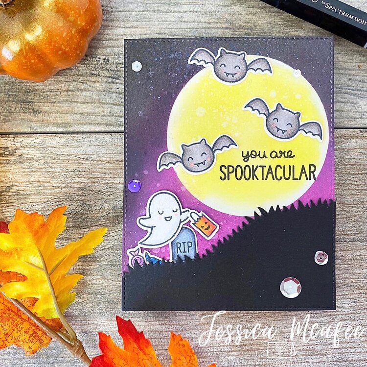 Spooktacutar Lawn Fawn Halloween Card