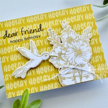 Dear Friend- Happy Birthday (hummingbird)