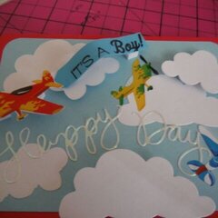 Airplanes and happiness baby card