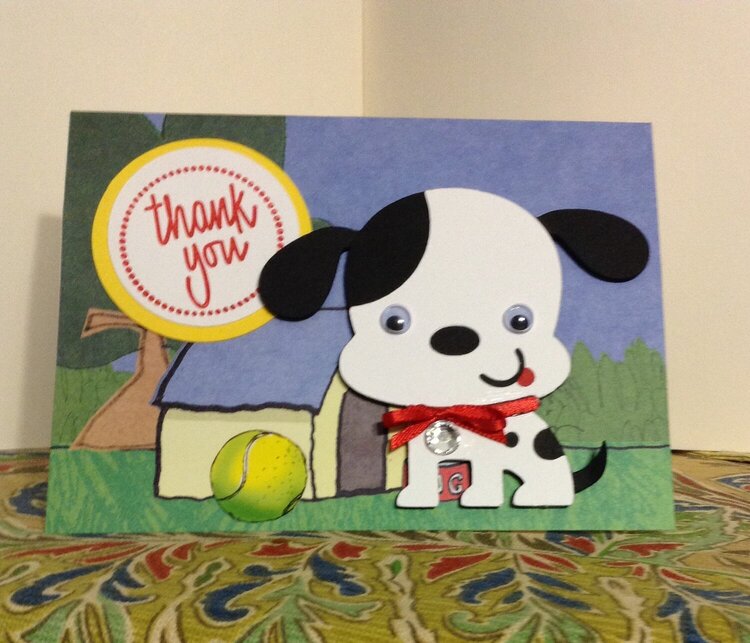 Puppy Dog Thank You Card