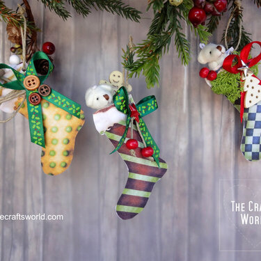 Handmade Christmas stockings with bears