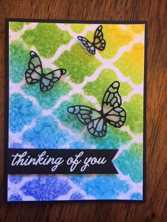 Butterfly Stencil Card