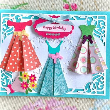 Dresses birthday card